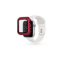 Epico Sklenený ochranný kryt pre Apple Watch 4/5/6/SE (44 mm) červená