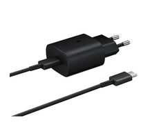 Samsung Napájací adaptér s rýchlonabíjaním (25W) čierna / 1m kábel / USB-C / 3A / bulk balenie