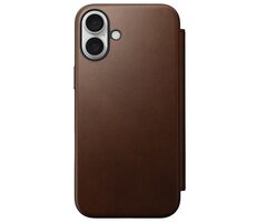 Nomad Modern Leather Folio púzdro pre Apple iPhone 16 PLUS hnedá