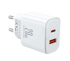 Joyroom JR-TCF05 biela / Nabíjací adaptér / 20W / 1x USB-A / 1x USB-C 