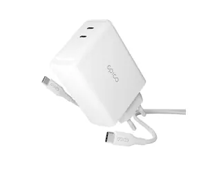 Epico GaN USB-C nabíjačka 100W biela / kábel USB-C 2m