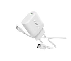 Epico Resolve GaN USB-C nabíjačka 30W (+ kábel) biela / PD / s 1.2 m káblom USB-C