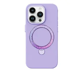 Joyroom PN-15L2 Case Dancing Circle ochranný kryt s MagSafe pre Apple iPhone 15 Pro fialová 