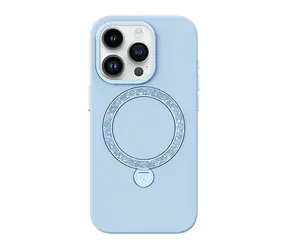 Joyroom PN-15L2 Case Dancing Circle ochranný kryt s MagSafe pre Apple iPhone 15 Pro modrá 