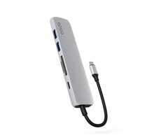 Epico 6in1 Aluminium Hub 8K s USB-C strieborná