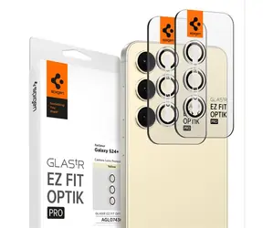 Spigen Glass TR EZ Fit Optik Pre ochranné sklo na fotoaparát pre Samsung Galaxy S24+ 2ks žltá