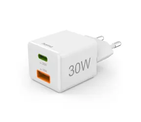 HAMA USB nabíjačka 30W biela / USB-C / USB / PD / QC
