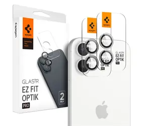 Spigen Glass tR EZ Fit Optik Pro 2 Pack ochranné sklo fotoaparátu pre Apple iPhone 16 PLUS číra