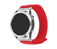 FIXED Nylonový remienok Nylon Sporty Strap pre Garmin QuickFit 26mm červený