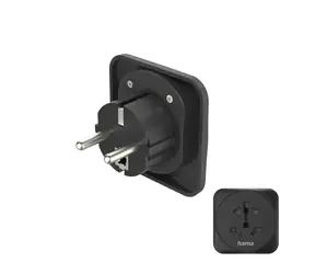 HAMA cestovný univerzálny adaptér pre cudzincov v ČR čierna