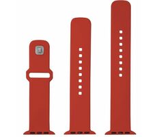 FIXED Set silikónových remienkov Silicone Sporty Strap pre Apple Watch 42/44/45mm červený