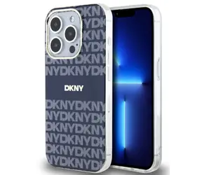 DKNY PC/TPU Repeat Pattern Tonal Stripe Magsafe Zadný Kryt pre Apple iPhone 15 Pro modrá