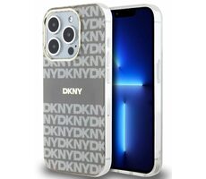 DKNY PC/TPU Repeat Pattern Tonal Stripe Magsafe Zadný Kryt pre Apple iPhone 15 Pro béžová