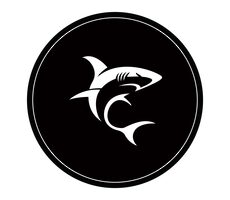 White Shark PHARAOH Ochranná podložka pod stoličku čierno-biela / okrúhla / priemer 120 cm 