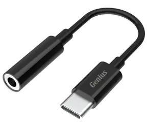 Genius ACC-C100 Redukcia 3.5mm audio jack na USB-C 10cm čierna