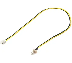 PremiumCord Kábel napájací pre ventilátor z 2 pinového FAN na 3 pinový FAN konektor / pre zastrčenie do ventilátora