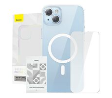 Baseus ARSJ011102 Crystal Series MagSafe púzdro pre Apple iPhone 14 PLUS číra / + tvrdené sklo
