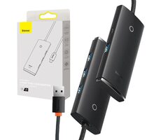 Baseus WKQX080101 USB Hub 4v1 čierna / 4X USB-A