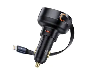 Baseus C00057803111-00 Enjoyment Pro Nabíjačka do auta čierna / USB-C / Lightning / 55W