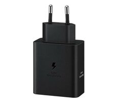 Samsung Duálna nabíjačka do siete s káblom USB-C (50W) čierna / Kábel USB-C/USB-C (1.8m)