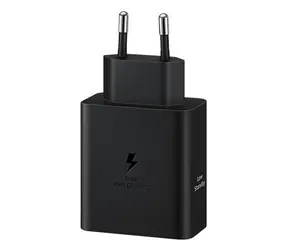 Samsung Duálna nabíjačka do siete s káblom USB-C (50W) čierna / Kábel USB-C/USB-C (1.8m)