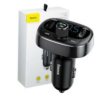 Baseus CCMT000301 T-typed S-09 FM vysielač čierna / Bluetooth 4.2