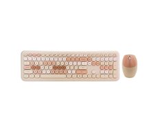 MOFII 666 2.4G béžová / Set bezdrôtovej klávesnice + myši / US layout / 2.4Ghz USB dongle / 1200DPI 