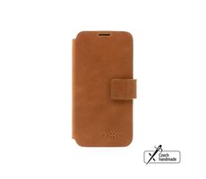 FIXED Kožené puzdro typu kniha ProFit pre Apple iPhone 16 PLUS hnedé