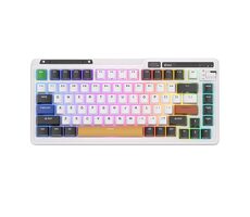 Royal Kludge KZZI K75 pre RGB čierno-biela / Bezdrôtová klávesnica / mechanická / USB & 2.4GHz & BT / US Layout