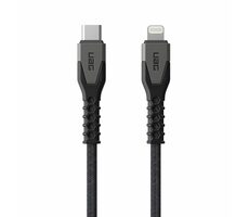 UAG Rugged Kevlar Dátový a nabíjací kábel USB-C (M) - Lightning 1.5m čierno-šedá BULK