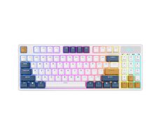 Royal Kludge RK89 RGB biela / Bezdrôtová klávesnica / mechanická / 2.4GHz & BT & USB / US Layout
