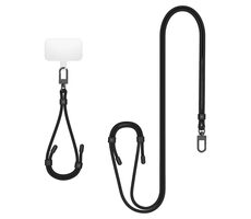 Spigen Crossbody Strap + Wrist Strap + ConTag popruh sivá