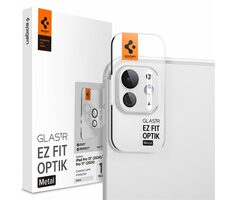 Spigen Glass TR EZ Fit Optik Metal 1 Pack ochranné sklo šošoviek pre Apple iPad Pro 13" (2024) & 11" (2024) strieborná