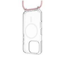 FIXED MagPure Neck Puzdro s ružovou šnúrkou na krk pre Apple iPhone 16 Pro / dopredaj