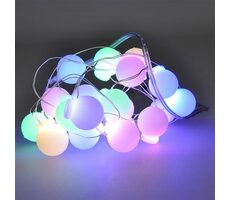 Solight 1V273 LED vianočná reťaz farebné gule / 20x LED / 2x AA / 2m
