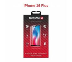 Swissten FULL FLUE COLOR FRAME CASE FRIENDLY ochranné sklo pre Apple iPhone 16 PLUS čierna