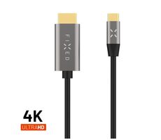 FIXED Video kábel s konektormi USB-C/HDMI USB-C 3.1 Gen 2 18Gbps HDMI 2.0 4K60HZ 2m sivý