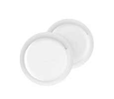 FIXED Silikónové nalepovacie puzdro Silky Sticker pre Apple AirTag double pack biele