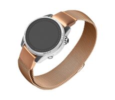 FIXED Sieťovaný nerezový remienok Mesh Strap pre Garmin QuickFit 20mm ružovo zlatý