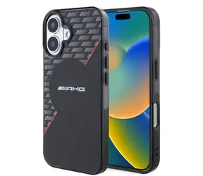 AMG Rhombs MagSafe Zadný Kryt pre Apple iPhone 16 PLUS čierna/červená