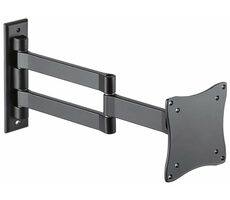 Neomounts FPMA-W830BLACK čierna / Držiak displeja na stenu / 10-27" / sklopný / 3 čapy / VESA 100x100 / nosn. 12kg