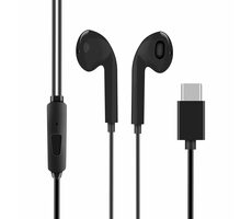 OBAL:ME Drôtové Slúchadlá USB-C čierna / s mikrofónom / 1.2 m