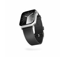 Epico Leather Watch Strap kožený remienok pre Apple Watch 42/44/45/46/49mm čierna