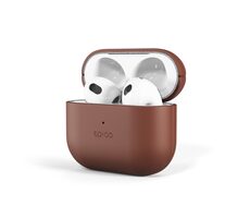 Epico Leather case Ochranné kožené púzdro pre Apple Airpods 3 hnedá