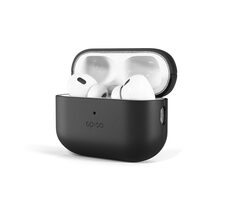 Epico Leather case Ochranné kožené púzdro pre Apple Airpods Pro 2 čierna