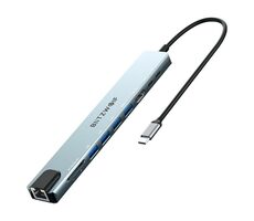 Blitzwolf BW-TH5 Dokovacia stanica strieborná / 2x USB / USB-C / RJ45 / SD karta 