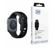 3mk Silicone Watch Strap pre Apple 42/44/45/49 mm Black
