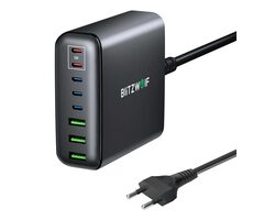 Blitzwolf BW-S26 čierna / Sieťová nabíjačka / 250W / 5x USB-C / 3x USB-A 