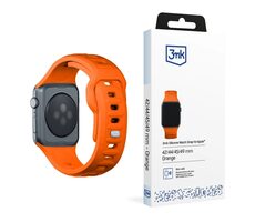 3mk Silicone Watch Strap pre Apple 42/44/45/49 mm Orange