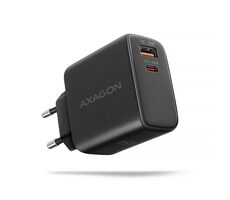 Axagon ACU-PQ45 čierna / GaN nabíjačka do siete / 1x USB-A / 1x USB-C / 45W